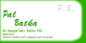 pal batka business card